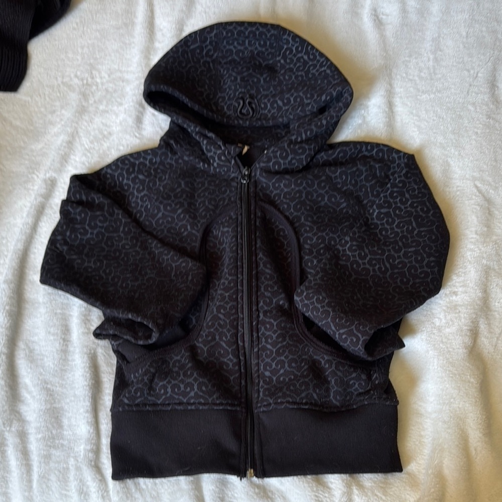 Lululemon Athletica Black Hoodie Sweatshirt with Full-Length Zipper